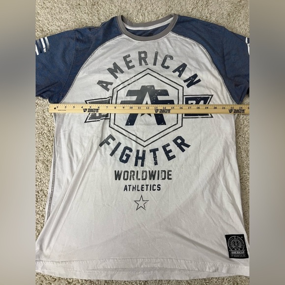 Mens 2X American Fighter Short Sleeve Graphic Tee - Picture 8 of 9